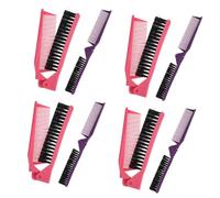 FOMIYES 4 Juegos De Peines De Viaje Para El Cabello Cepillos Plegables Pequeños Para Mujeres Y Peines De Peinado Diseño Portátil 2 Piezas X 4