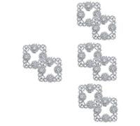 FOMIYES 4 Pares De Clips Para Zapatos De Novia Clips Cuadrados Con Diamantes De Imitación Hebillas Para Zapatos De Novia Clips Cuadrados Con Diamantes De Imitación Hebillas Para