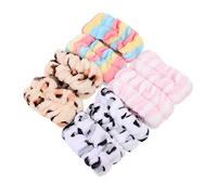 FOMIYES 4 Pares Muñequera Absorbente Mujer Diademas De Niñas Diadema De Maquillaje Para Lavarse La Cara Bandas De Toalla De Lavado De Muñeca De Mujer Toalla De Microfibra Pulseras Franela
