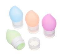 FOMIYES 4 piezas Botellas de Silicona para Crema y Loción Frascos de Viaje Anti-fugas para Champú Gel y Cuidado Facial Envases Portátiles Reutilizables
