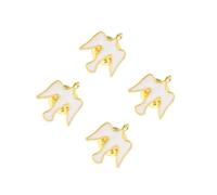 FOMIYES 4 Piezas broche alfiler chapado en oro pin de solapa de paloma religioso pin de solapa de bautismo alfiler de paloma para la espiritualidad Aleación de zinc