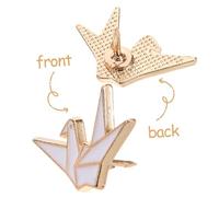 FOMIYES 4 Piezas Broche de grulla de papel broches para manualidades lindo de metal para mujer joyas de grulla de origami Aleación de zinc