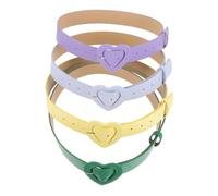 FOMIYES 4 piezas Cinturones Ajustables para Mujer con Hebilla Decorativa de Colores Amarillo Púrpura Azul y Verde para Pantalones Faldas y Vestidos