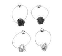 FOMIYES 4 Piezas De Rosas Para El Pelo Cintas Para El Pelo Diademas Bandas Para El Pelo Con Flores Anillos Para La Cabeza Joyas Para El Pelo Soporte Elástico Para El Pelo Cinta