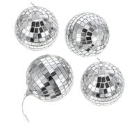 FOMIYES 4 Piezas Decoración Bola de Espejos para Barra Esferas de Reflectantes Adorno de Bola de Discoteca para Fiestas de Espejos de Discoteca para Escenario