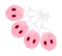 FOMIYES 4 Piezas Decoración de la nariz de cerdo nariz disfraz de Halloween disfrazar la nariz del cerdo adulto falso vestir nariz de animal suministro de carnaval paño rosa