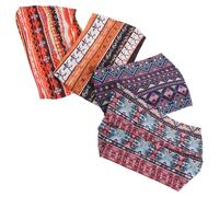 FOMIYES 4 Piezas Diademas Anudadas para Mujer Accesorios de Yoga y Deporte Banda Ancha Elástica Colores Brillantes para Ejercicio y Ocasiones Casual