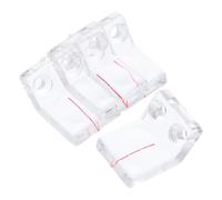 FOMIYES 4 Piezas Lupa de Doble Orificio para Carpintería y Accesorio de Mesa, Herramienta de Aumento Plástico Transparente Ajuste Seguro y Detalle Claro para Trabajo de Precisión en