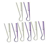 FOMIYES 4 Piezas Peine Alisador de Cabello Herramienta para Separar Cabello Peine de Dientes Anchos de Plástico Resistente Colores Surtidos y Verde para Mujeres y Salón de