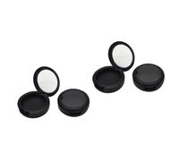 FOMIYES 4 Piezas Pequeños Contenedores Envases Cosméticos De Viaje Estuches Cosméticos Sombra De Ojos En Crema Maletín De Maquillaje Botellas De Crema Ronda Viajar Caja De Maquillaje