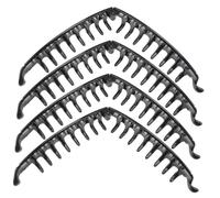 FOMIYES 4 piezas Pinzas Banana para Pelo de Clip Dentado Fuerte Abrazadera para Coleta Material PC Duradero Color Negro para Mujeres y Niñas Diario y Fiesta