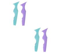 FOMIYES 4 Piezas Regla de belleza de silicona kit de maquillaje kit maquillaje plantilla delineador de ojos de silicona aplicador de maquillaje de silicona plantillas de sombra de ojos