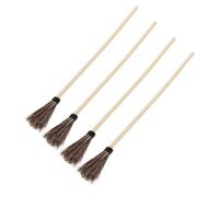 FOMIYES 4 Pinceles de Crin para Marmoleado Húmedo Mango de Madera Herramientas para Pintura al Agua Pinceles para Texturas de Acuarela Manualidades y Estarcido Set Artístico