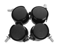 FOMIYES 4 Ruedas Freno 1.5 Pulgadas M8*13 Mm Giratorias 360° Doble Rueda para Muebles de Oficina Repuesto para Silla Accesorio de Escritorio y Estantería para Uso Doméstico