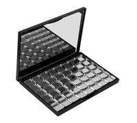FOMIYES 48piezas Bandeja para Guardar Maquillaje Organizador Magnético Vacío Contenedor de Sombras de Ojos DIY para Almacenar Recargas de Polvo de Rubor con Espejo y Bandejas Metálicas
