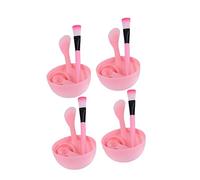 FOMIYES 4juegos Cuencos Brochas Cucharas Medidores Botellas Pulverizador y Esponjas Limpiadoras Faciales Para Mujeres y Niñas