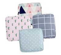 FOMIYES 4piezas Bolsa para Guardar Compresas Higiénicas Organizador De Compresas Bolsa Menstrual Portátil Color Neutro para Viaje o Uso Diario