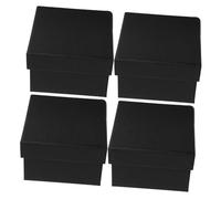 FOMIYES 4piezas Cajas Para De Corbatas Decorativas y Pequeñas Para Envíos Unidades Negras Para Propuesta De Dama De Honor