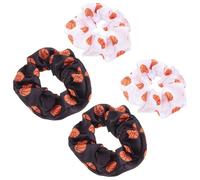 FOMIYES 4piezas Coleteros De Baloncesto Coleteros Pequeños Elásticos Para Mujer Como Recuerdo De Fiesta Deportiva Estampado De Pelota Color Negro y