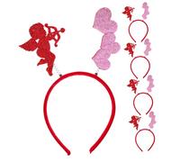 FOMIYES 4piezas Diadema con Forma de Corazón Unidades Día de San Valentín Bodas y Fiestas