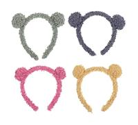 FOMIYES 4piezas Diadema De Orejas De Oso Real Para Mujer Diario Lavado De Cara Diseño y Chic