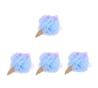FOMIYES 4piezas Esfera De Baño Exfoliante Para Cuerpo Bola De Ducha Decorativa Para Limpieza Profunda y Suave Para Adultos y Colores Azul y
