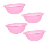 FOMIYES 4piezas Lavabos Redondos De Plástico Con Borde Floral Apilables Para Camping Para Lavar La Cara Usar Platos De Fruta y Fregadero De Cocina El Baño