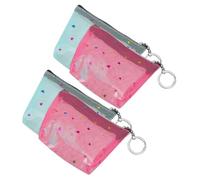 FOMIYES 4piezas Monedero Transparente para Mujer Pequeño Monedero Cremallera para Llevar Monedas Eventos Sociales Diseño Ligero y Práctico