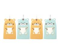 FOMIYES 4piezas Toalla De Baño Infantil Cartoon Guantes De Baño Suaves Para Limpieza Del Cuerpo Diseño De Tigre