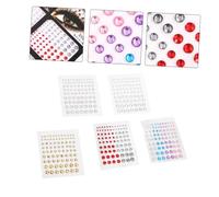 FOMIYES 5 Hojas de de joyería de cristal Pegatinas acrílicas autoadhesivas adhesivo etiqueta gema de cara calcomanías pegatina de gemas pegatina de de imitación resina