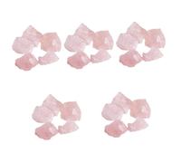 FOMIYES 5 Juegos Piedra En Bruto Cuarzo Rosa Cristales A Granel Cristales Grandes Guijarro Decorativo Florero De Piedra Anillo De Cuarzo Rosa Guijarros Joya 5 Piezas * 5