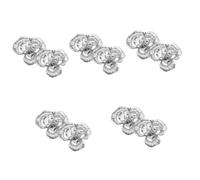 FOMIYES 5 Pares Decoraciones de flores de zapatos clips oro embellishments accesorios encanto casarse clip en los adornos del zapato clip de zapato para mujer Aleación de zinc Plata