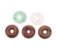 FOMIYES 5 Piezas colgante de jade colgante de piedra amuletos para la fabricación de joyas círculo pequeño rápido collar de piedra de jade fabricación de joyas de cristales