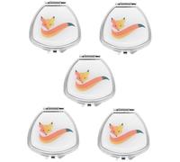 FOMIYES 5 Piezas de de metal pocket pharmacy box organizador de medicamentos pastillero de bolsillo clasificador de viajes dispensador de organizador de tabletas