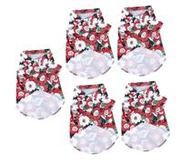 FOMIYES 5 Piezas De Ropa para Perros Camisa De Algodón con Estampado Breeze Camp Elegante para Fiestas Trajes De Fotos para Mascotas
