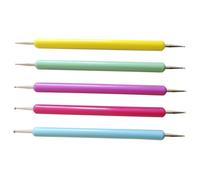 FOMIYES 5 piezas Herramientas para Manicura Dotting Pen Diseño y Duradero para Decoración Uñas y Pintura Nail Art Profesional y Doméstico