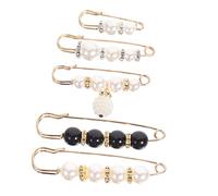 FOMIYES 5 Piezas Juego de alfileres de broche seguridad broche de perlas de suéter broche para broche de perlas artificiales patas broche seguro imperdible para la ropa madre perla