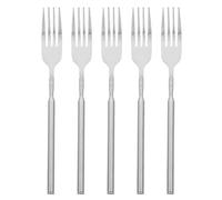 FOMIYES 5 tenedores de mesa retráctiles: tenedores telescópicos de acero inoxidable - utensilios portátiles para picnic, comidas, ensaladas y frutas, extensión de 22 cm a 65 cm, fácil de limpiar.