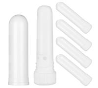 FOMIYES 5 Tubos Inhaladores de Aromaterapia Recargables, Plástico Blanco, para Abrir la Nariz, Bolsillo y Escuela