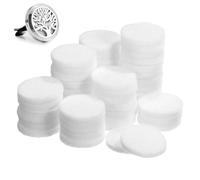 FOMIYES 50 Almohadillas de Algodón Blanco para Medallones de Collar, Repuestos Prácticos para Difusor de Aceites Esenciales, Ideales para Disfrutar Aromas en Cualquier Lugar
