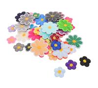 FOMIYES 50 Parches Bordados de Girasol para Planchar en Tela Apliques con Diseño de Flores Coloridos Set de 28 Grandes y 22 Pequeños Decorativos para Ropa Mochilas y Chaquetas