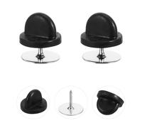 FOMIYES 50 Piezas de Alfileres para Broches DIY Negros, Accesorios de Joyería Creativos Espinas Resistentes Corrosión, Cierres Decorativos para Manualidades y Prendas de Vestir