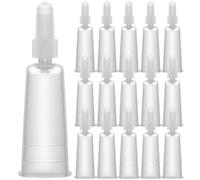 FOMIYES 50 piezas Juego de ampollas tapas para puntas aplicadoras mini ampolla pequeñas puntas de ampolla aplicador de puntas de pegamento tapas de puntas de plástico cráneo líquido