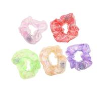 FOMIYES 5piezas Diadema Luminosa Coleteros Led Pelo Elásticos Coloridos Que Brillan La Oscuridad Para Niñas y Mujeres Halloween Fiestas De Neón Accesorios Cabello Para Fiestas