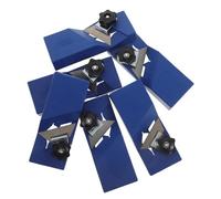 FOMIYES 6 Cortadores de Bordes de 45° para Fibra de Poliéster y Placas de Yeso, Recortadora Manual de Cantos Cepillo para Carpintería, Herramienta Azul para Biselar y Alisar Bordes, 6