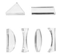 FOMIYES 6 Lentes Cóncavas Acrílicas y Convexas para Enseñanza, Herramienta Óptica de Laboratorio Alto Rendimiento y Durabilidad para Experimentos Científicos