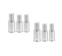 FOMIYES 6 Piezas Adaptadores de Mango para Escoba y Mopa Puntas Roscadas de Aleación de Aluminio para Barras Telescópicas de Limpieza Repuestos Compatibles con Mangos Metálicos para Uso