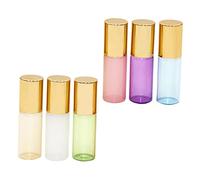 FOMIYES 6 Piezas Botella De Desodorante Roll-on Pequeño Rodillo De Vidrio Botellas De Rodillos Para Aceites Botellas De Rodillos De 10ml Botellas Vacías Colgante Viajar Botella De Rodillos