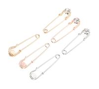 FOMIYES 6 piezas Broches de Moda para Mujeres con Perlas Pin Decorativo para Sombreros y Chal Accesorios Elegantes y Chic para y