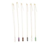 FOMIYES 6 Piezas Collar de Natural con Colgante de de Cuarzo Blanco Jade de para Mujer Joyería Elegante y